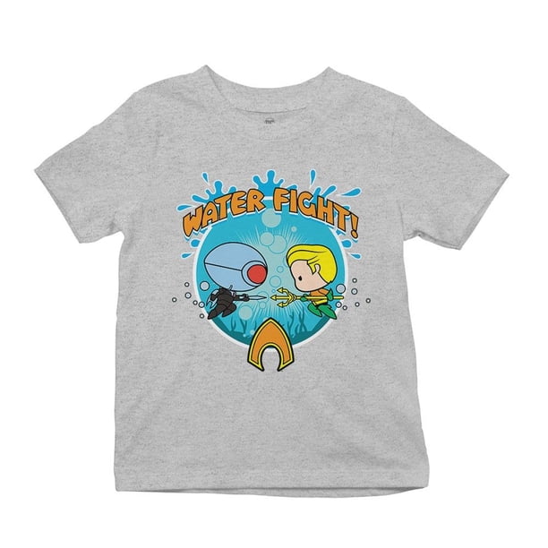 Playera Fan Army Justice League Talla 10 water fight manga corta gris