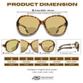 thumbnail image 3 of proSPORT Women Bifocal Reading Sunglass Reader Oversized Tortoise Amber, 3 of 4