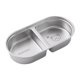 thumbnail image 2 of Yuarrent Prácticos platos de arroz de acero inoxidable para cafetería escolar, adecuados para guardar y servir alimentos Mostrada, 2 of 6