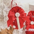 thumbnail image 6 of NWOKYZGH 6Pcs Red Christmas Baubles Velvet Christmas Baubles with Ribbon Bows Christmas Decorations 4.72 In Exquisitely Gift Boxed Holiday Gift, 6 of 8