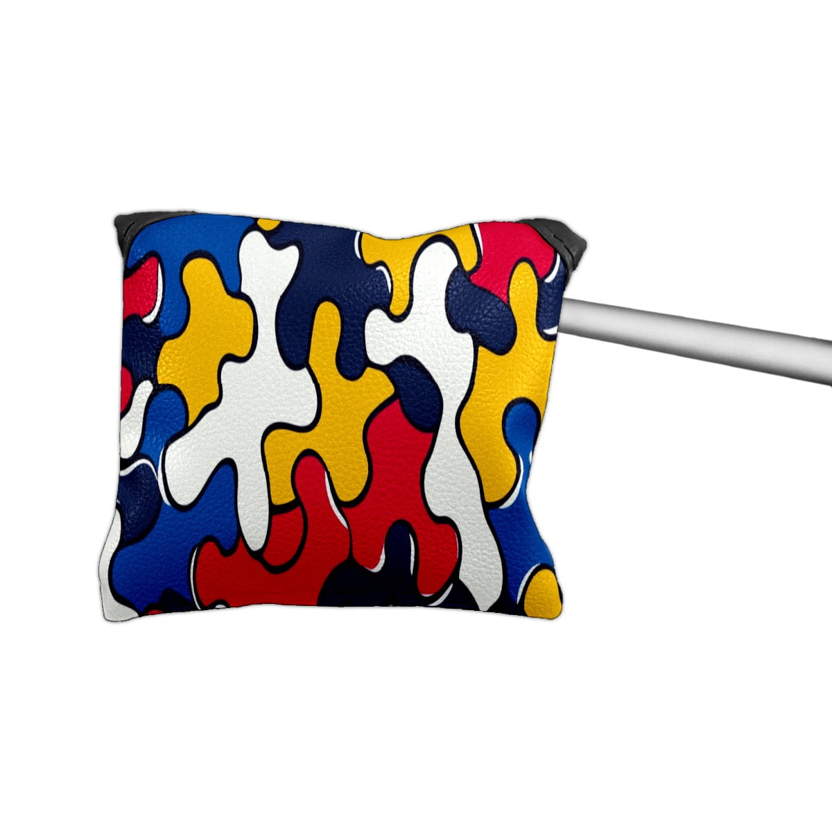 Golf Mallet Putter Cover Premium Leather Waterproof Golf Putter Head Cover with Magnetic Closure Puzzle Pieces