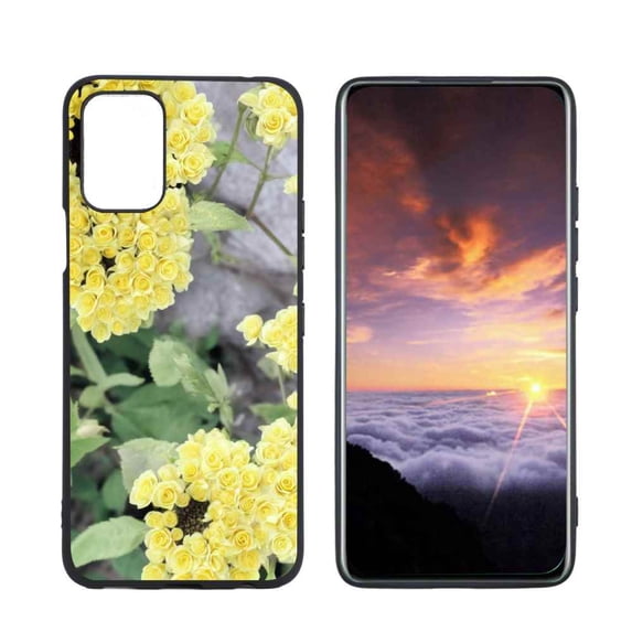 Compatible with LG K42 Phone Case, Yellow-Flowers-300 Case Men Women, Flexible Silicone Shockproof Case for LG K42