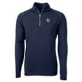 thumbnail image 2 of Men's Cutter & Buck Navy New York Yankees Big & Tall Adapt Eco DryTec Raglan Quarter-Zip Jacket, 2 of 3
