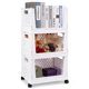 thumbnail image 1 of Organizador de armario plegable, apilable, de 3 capas, con ruedas, para armario, oficina, dormitorio, cocina y baño., 1 of 5