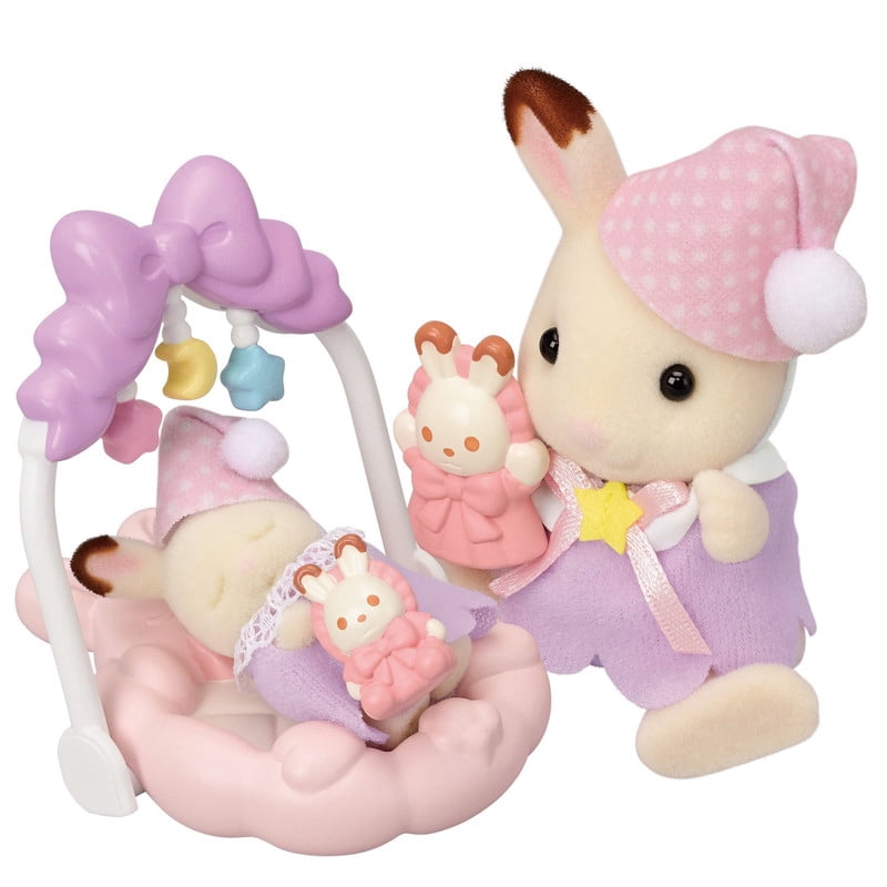 Calico Critters Sleepy Dream Siblings, Dollhouse Playset with 2 Figures and Accessories