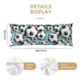 thumbnail image 3 of Body Pillow Cover, Football Soccer Ball Body Pillow Cases with Zipper Soft Breathable Smooth Skin Friendly Long Pillow Case 20x60 inches, 1Pcs, 3 of 7