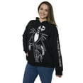 thumbnail image 4 of Womens Plus Size Jack Skellington Hoodie Pullover Nightmare Before Christmas, 4 of 8