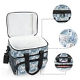 thumbnail image 6 of FORMRS Insulated Cooler Bag 24 Cans Capacity Soft Leakproof Lunch Box with Side Pockets, White Tiger Pattern, 6 of 7
