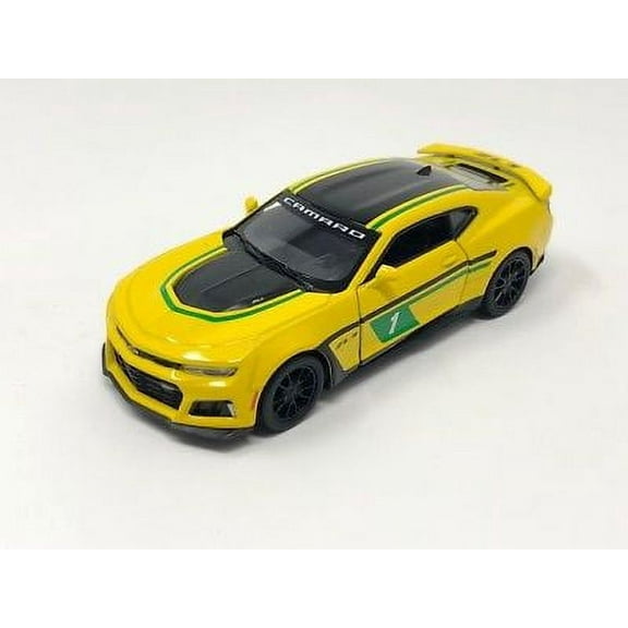 Kinsmart 5" 2017 Chevrolet Camaro ZL1 Livery Diecast Model Toy 1:38 Chevy-YELLOW