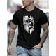 thumbnail image 1 of Fish And US Flag Print T Shirt, Tees For Men, Casual Short Sleeve T-shirt For Summer, 1 of 7