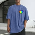 thumbnail image 2 of RKSTN Valentine's Day T Shirts for Man Oversized Crewneck Cotton Valentine Print Short Sleeves Shirts Tops Mens Casual Round Neck Sports Washed Distressed T-Shirts Loose Fits Comfy Soft Tee Shirts, 2 of 6