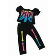 thumbnail image 2 of Electric Neon Skeleton Girl Halloween Costume For 18 Inch Doll | American Fashion World, 2 of 3