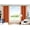 Brick, variant on Gorgeous Home Linen Set of 2 Panels 100% Blackout Bedroom Window Curtain Panels, 84", Ivory Off