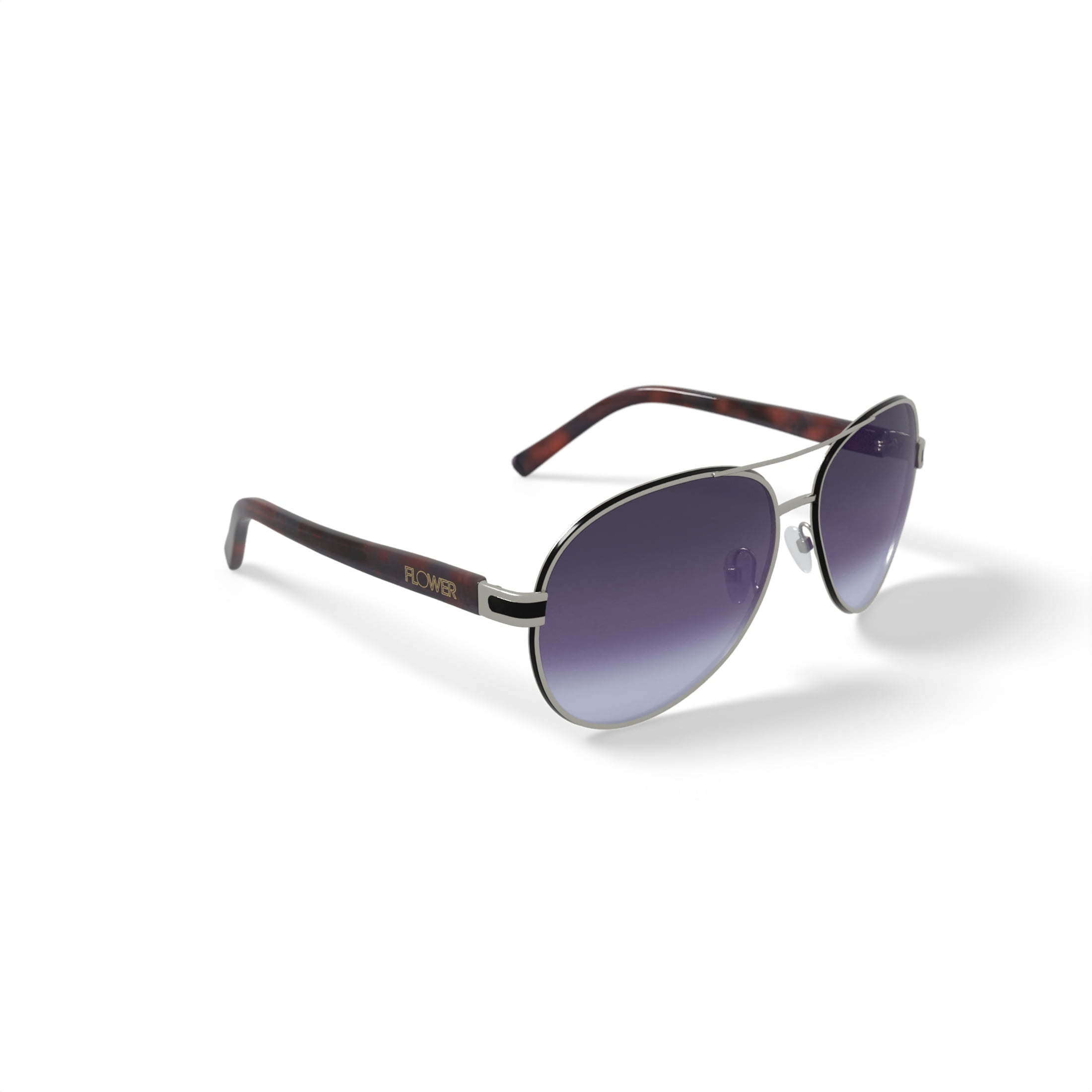 FLOWER Women's Rx'able Fashion Sunglasses, FLR3000 - Casey, Gold/Black, 60-15-130, with Case