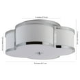 thumbnail image 3 of JONATHAN Y Quatrefoil 18" Scalloped Shade Metal Classic Glam LED Flush Mount, Chrome, 3 of 7