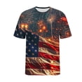 thumbnail image 5 of Ceisia Men's Short Sleeve Independence Day Relaxed T-Shirt Stretch Fabric Graphic Print Casual Round Neck Top Gifts for Father Red 4X, 5 of 6