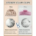 thumbnail image 4 of 4 Pieces 3.5'' Large Octopus Claw Clips for Thick Long Hair, Big Hair Clips for Women, Strong Hold Hair Claw Clips, Matte Non-slip Jaw Hair Clips (Black), 4 of 8