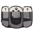 thumbnail image 2 of Pet Playpen Oxford Cloth Breathable Mesh Portable Foldable Dog Playpen for Indoor Outdoor Camping Travel, 2 of 14