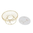 thumbnail image 2 of Round Fruit Basket, Large Capacity Hollow Creative Fruit Bowl, Fruit Bowl For Kitchen Counter, Vegetable Bowls For Fruits, Snacks, Metal Fruit Bowl Stand For, 2 of 8