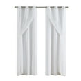 thumbnail image 2 of Your Zone White Blackout with Sheer Overlay Grommet Curtain Panel, 37" x 84", 2 of 8