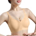 thumbnail image 4 of Besolor Womens Plus Size Bras No Underwire Seamless Full Coverage Supportive Breathable Comfy Everyday Bra(5X-Large,Beige), 4 of 5