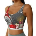 thumbnail image 2 of Goofa Traditional Scandinavian Dwarf Printed Sports Bras for Women, High Impact Running Bra Workout Crop Tank Tops Longline Sports Bra Push up-Medium, 2 of 9