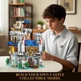 thumbnail image 6 of Medieval Castle Building Sets , Medieval Architecture Set with Light, Collectible Model or Home Office Decor, Street View House Building Kits 66006, 6 of 7