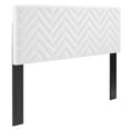 thumbnail image 2 of Modway Mercy Chevron Tufted Performance Velvet Full/Queen Headboard in White, 2 of 9