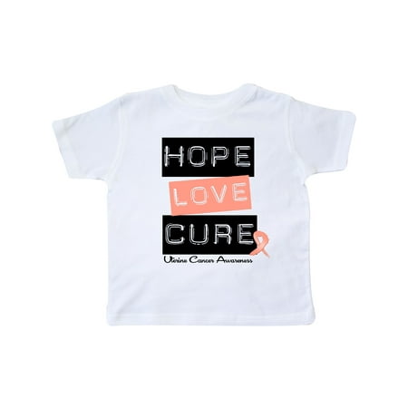 

Inktastic Uterine Cancer Hope Love Cure Gift Toddler Boy or Toddler Girl T-Shirt
