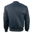 thumbnail image 2 of Men's Premium Multi Pocket Water Resistant Padded Zip Up Flight Bomber Jacket (Navy,S), 2 of 3