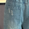 thumbnail image 5 of Edvintorg Girl Jeans Fashion High Waisted Baggy Wide Leg Jean Loose Straight Leg Ripped Denim Pants with Pockets Size 5-14, 5 of 6