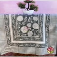 thumbnail image 2 of New Era Creation Dusty Gray Print Table Cloth, Cover India Cotton Table Linen, Custom,Gift for Her,Indian Table Cloth Indigo Print, 2 of 4