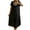 Black, variant on Tao Tao Women Nightgowns, Soft Cotton Short Sleeves Comfy Ladies Nightdress Sleepwear Solid Color Loose Pajamas Green Free Size