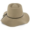 thumbnail image 6 of Walrus Hats Monterey  Light Brown Wool Felt Fedora Hat, 100% Australian Wool, C-Crown, Leather Cord & Copper Tassels, Timeless Style - H7010, 6 of 6