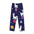 thumbnail image 4 of Goofa Lama in Space Printed Soft Pajama Pants for Men, Wide Leg Comfy Casual Lounge Yoga Pants-Large, 4 of 9