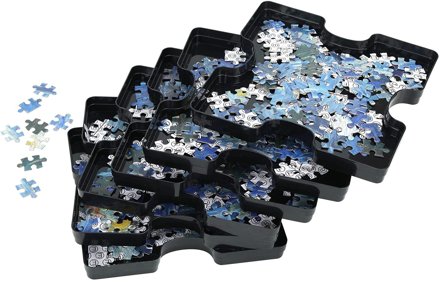 Puzzle Tray Sorting,6 Stackable Puzzle Sorting Trays Portable Jigsaw