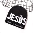 thumbnail image 5 of vlrwzc JESUS Letter Beanie Christian Knitted Hat Embroidered Skull Cap for Women Men Outdoor Camping Skiing Head Accessory, 5 of 7