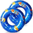 thumbnail image 1 of Floating Swimming Ring 35.4 Inch Inflatable Pool Floats Star Sky Theme Big Swim Tubes Large Inner Pool Floaties Round Beach Floaters for Kids Adults Summer Beach Swimming Parties (2 Pieces), 1 of 7