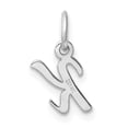 thumbnail image 7 of Auriga Fine Jewelry 14K White Gold Script Letter K Charm for Women (L-15 mm), 7 of 7