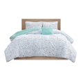 thumbnail image 1 of Intelligent Design 68" 3-Piece Fabric Printed/Pintucked Duvet Cover Set in Blue, 1 of 14