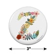 thumbnail image 3 of Letter Z Floral Monogram Initial Kitchen Refrigerator Locker Button Magnet, 3 of 6