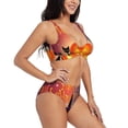 thumbnail image 2 of Wukai Halloween Women's Bikini Set Two Piece,wimsuit High Waisted V Neck Twist Front Adjustable Spaghetti Straps Bathing Suit-, 2 of 7