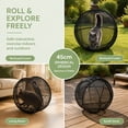 thumbnail image 4 of 2PC Portable Outdoor Cat Enclosure Mesh Ball Cat Cage, Collapsible Breathable Pet Playpen with Zipper, Lightweight Pops-Up Safe Enclosure for Indoor Lawn Travel, 4 of 9