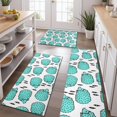 thumbnail image 2 of Cute Green Hedgehog Kitchen Rugs Sets Of 3,Kitchen Runner Rugs Non Skid Washable,Decorative Kitchen Floor Mats for Kitchen,Sink,Laundry,17"x30"+ 17"x47" + 17"x59", 2 of 6