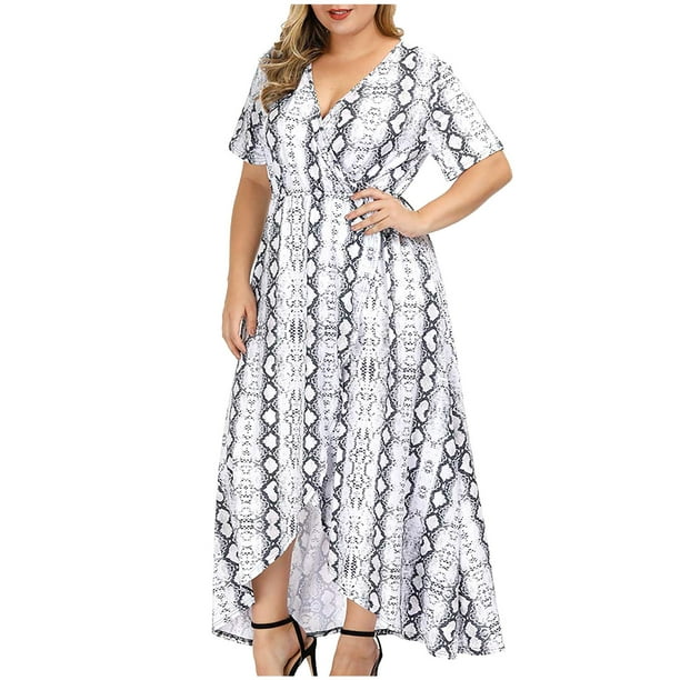 Puntoco Plus Size Dresses Clearance, Women Plus Size Maxi Dresses