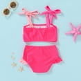 thumbnail image 6 of Younger Tree Baby Female Cotton Pink Breeze Two Pieces Swimsuit Color Block Stripe, 4-5T, 6 of 8