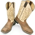 thumbnail image 5 of Smoky Mountain Western Boots Boys Scout Pull On Brown Cream 3705C, 5 of 7