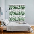 thumbnail image 3 of Green Floral Kitchen Curtains Window Panels, Vintage Farmhouse Garden Flower Leaves Insulated Window Treatment Curtain, Grommet Curtains for Bedroom/Living Room/Bathroom, 2 Piece 42"Wx63"L, 3 of 8