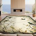 thumbnail image 2 of Design&I 8'x10' Washable Area Rug Moody Whimsical Bird Botanical Vintage Scroll Foliage Border for Dining Room, Large Office, Lounge, Snag-Free, 2 of 7