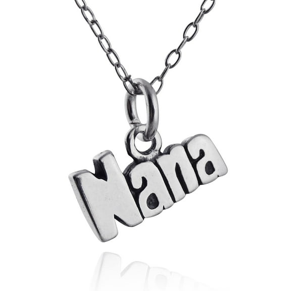 Sterling Silver Nana Charm Necklace, 18"